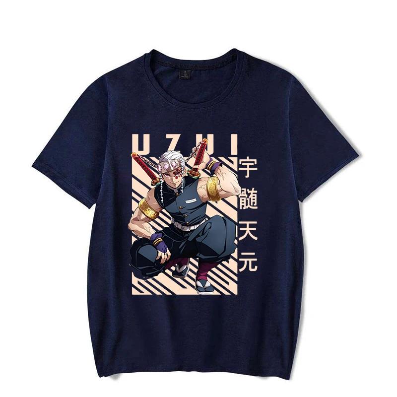New Anime Uzui Tengen Print Short Sleeves Fashion Round Neck Men Woman Cotton T-Shirt Summer Casual Tees