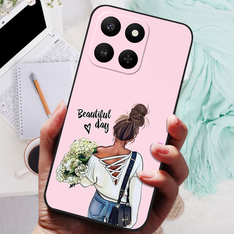 For Honor 400 Smart Case NEW TPU Silicone Shockproof Cat Phone Cover For Honor X7d 4G 5G / Play 10T 5GFunda Printing Soft Coque