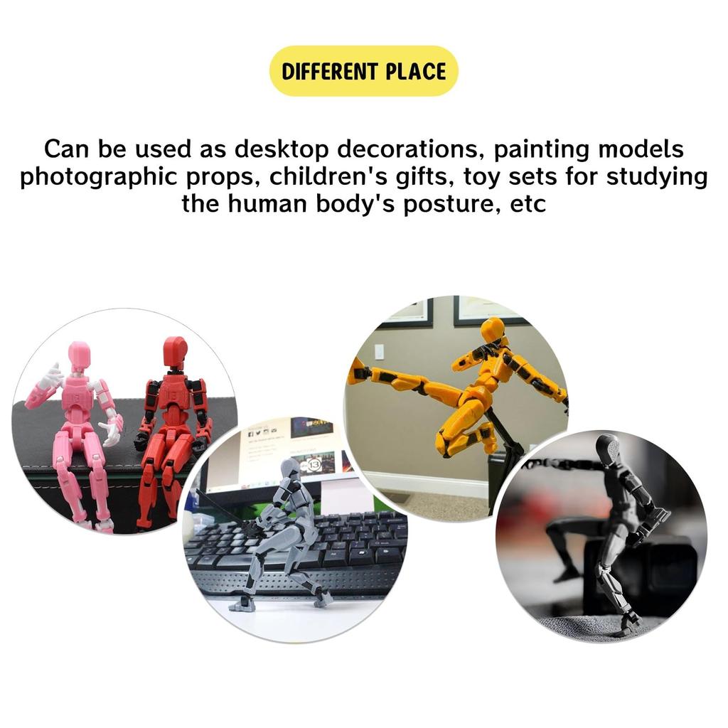 Lucky 13 Figure Toys Dummy 3D Printed Movable Shapeshift Robot Action Figuras DIY Mannequin Decompression Toys For Boy Gifts
