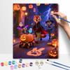 Disney Zootopia Nick and Judy Halloween Pumpkin Paint by Numbers Kit Hand Painted Home Decor Gift