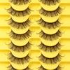 10 Pairs Of Boxed False Eyelashes, Naturally Soft And Dense Eyelashes, Simulated Chemical Fiber Eyelashes