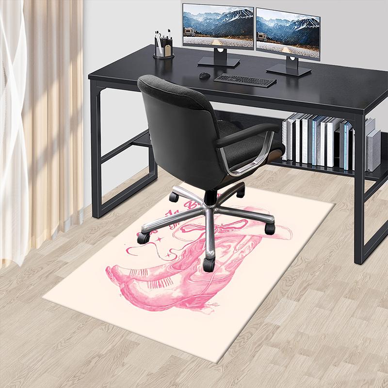 

Life s Better in Boots: Western Cowboy Hat and Boot Chair Mat - Office Carpet, Oversized Rug for Home Decor, Sofa Mat, Desk Pad Gift for Cow 60cm by 90cm