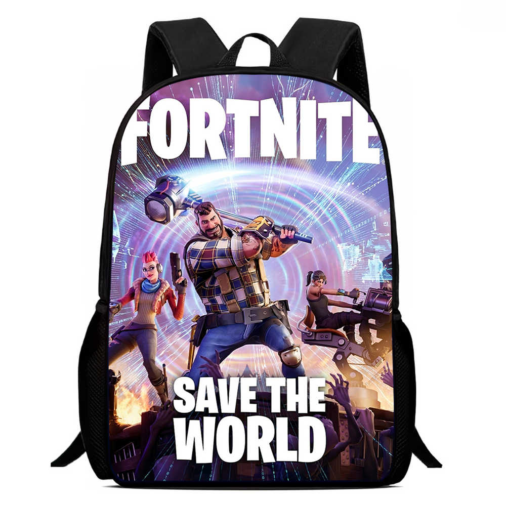Children's Student Fort-nite Cartoon Boy and Girl Large Capacity Backpack