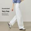 ESE-Y Women's Cotton Linen High-Waist Wide-Leg Pants
