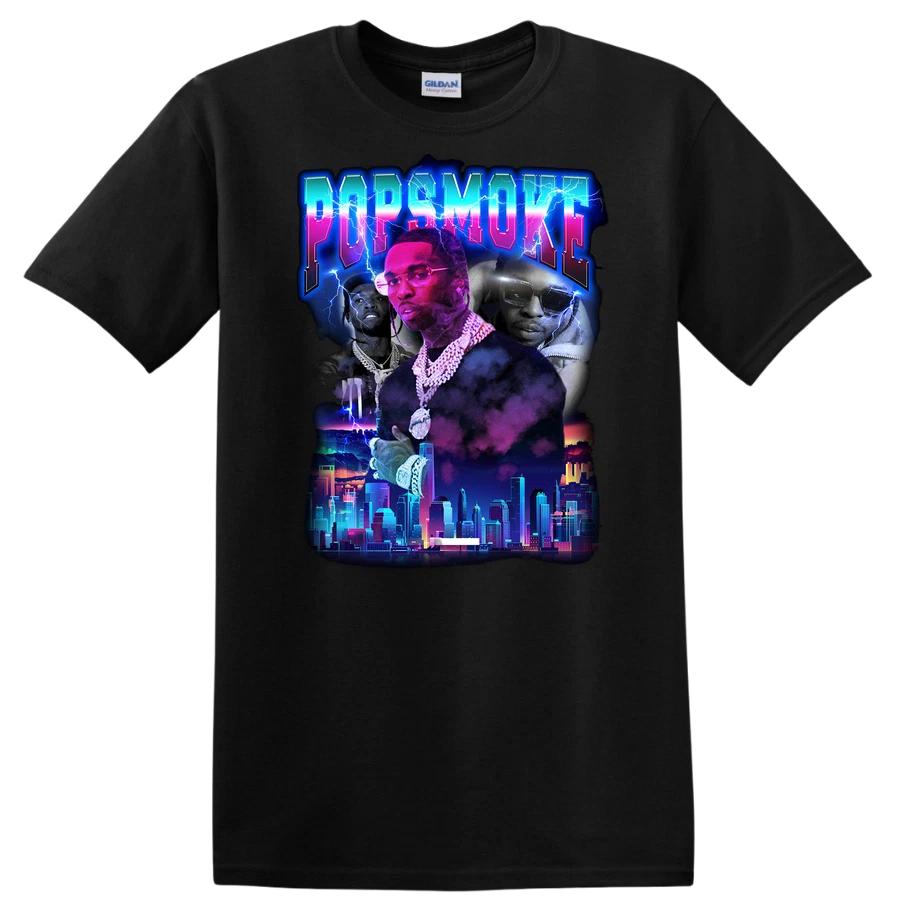 Pop Smoke T Shirt Vintage Graphic Tee Hip Hop Streetwear Music Lovers Gift XL