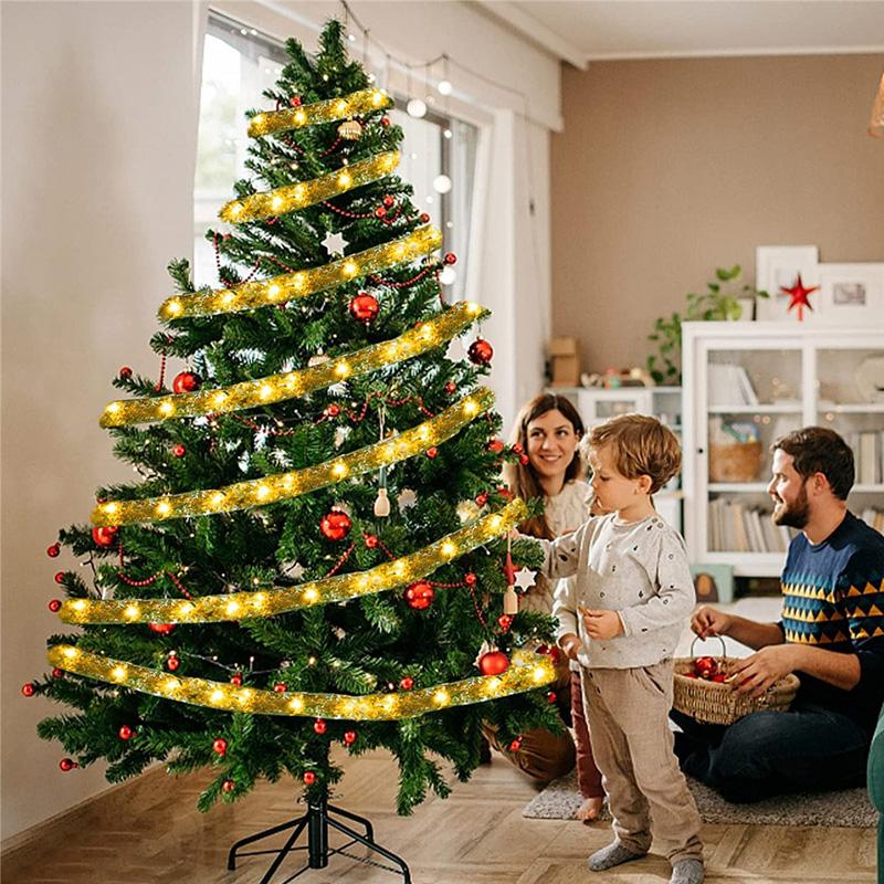 30LED Battery Powered DIY Ribbon Lights 300CM Fairy Light Xmas Decor String Light Tree Ornaments Christmas