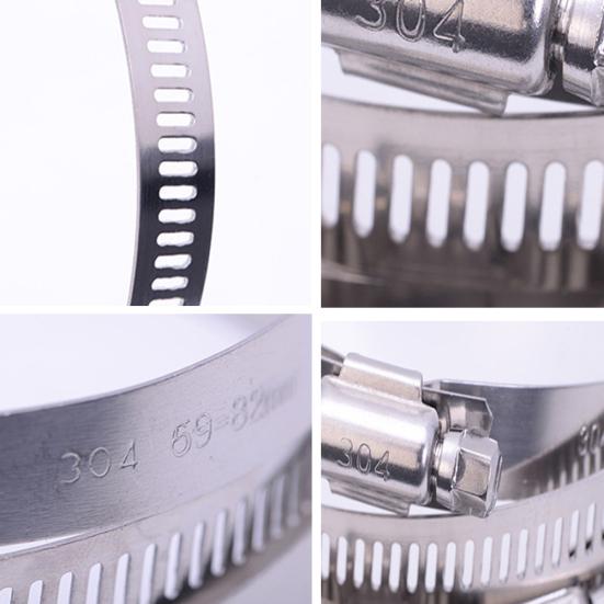 Verstellbare Edelstahl Wasserrohrschelle Schneckengetriebe Schlauch Rundrohrklemme