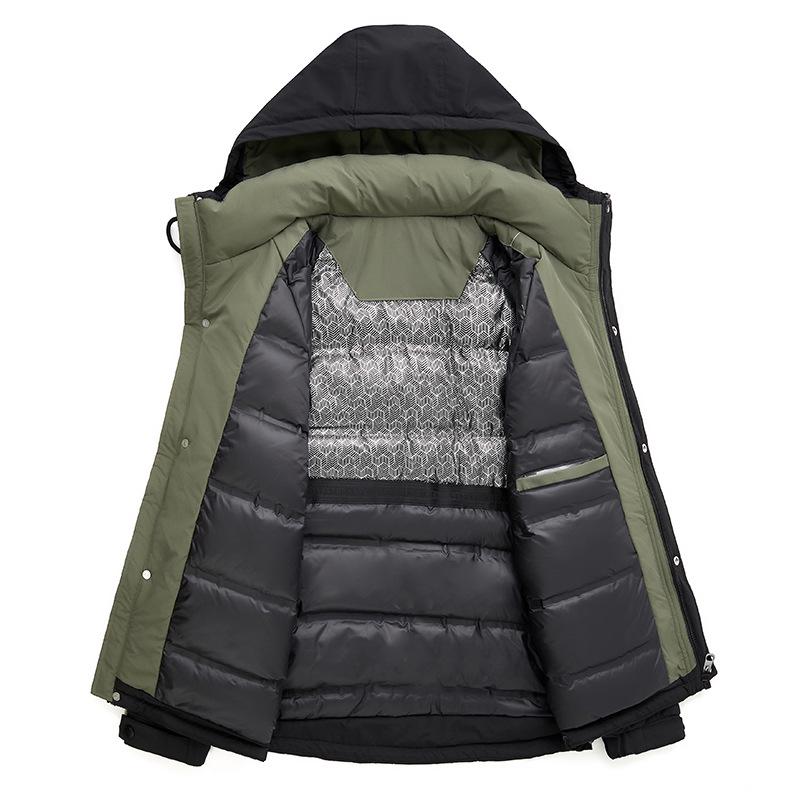 50% Down Hooded Ski Jacket - Trendy, Business Casual & Outdoor Warmth