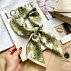 Simple temperament Spring and summer female imitation silk scarf versatile Korean version casual small square scarf neck protection decorative scarf