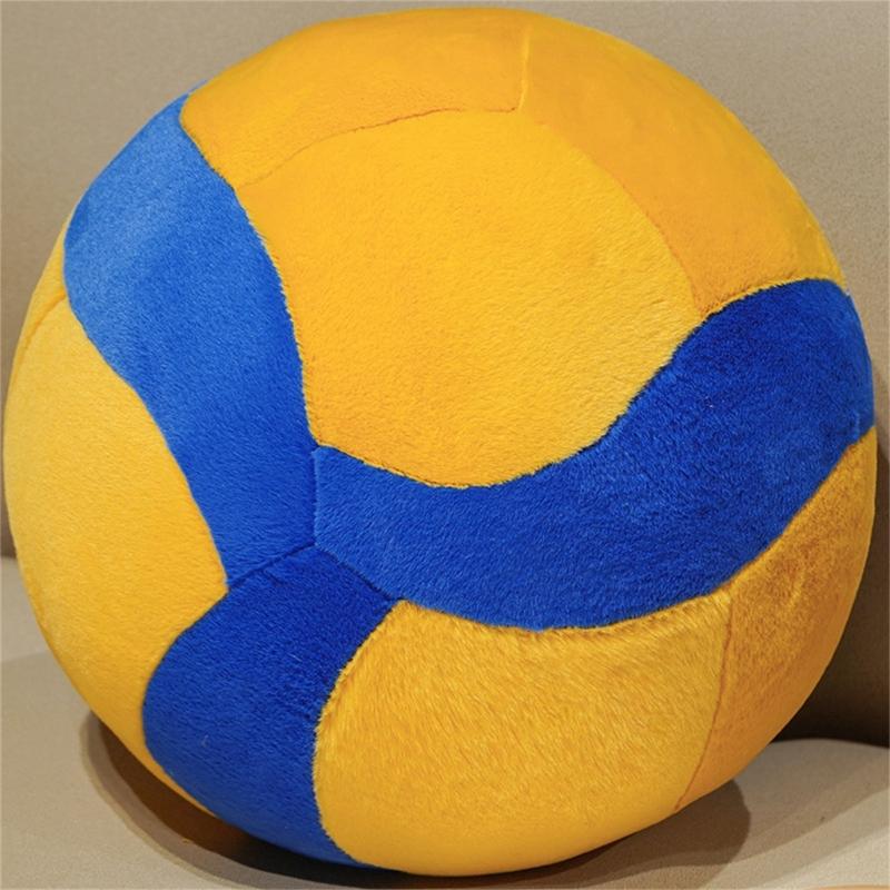 Seat Cushion Soft Furry Fabric Sports Throw Pillow Realistic Volleyball Shape Stuffed Cushion For Work Home Relaxation