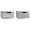 vidaXL Wand-Nachttische 2 Stk. Grau Sonoma 34x30x20 Cm