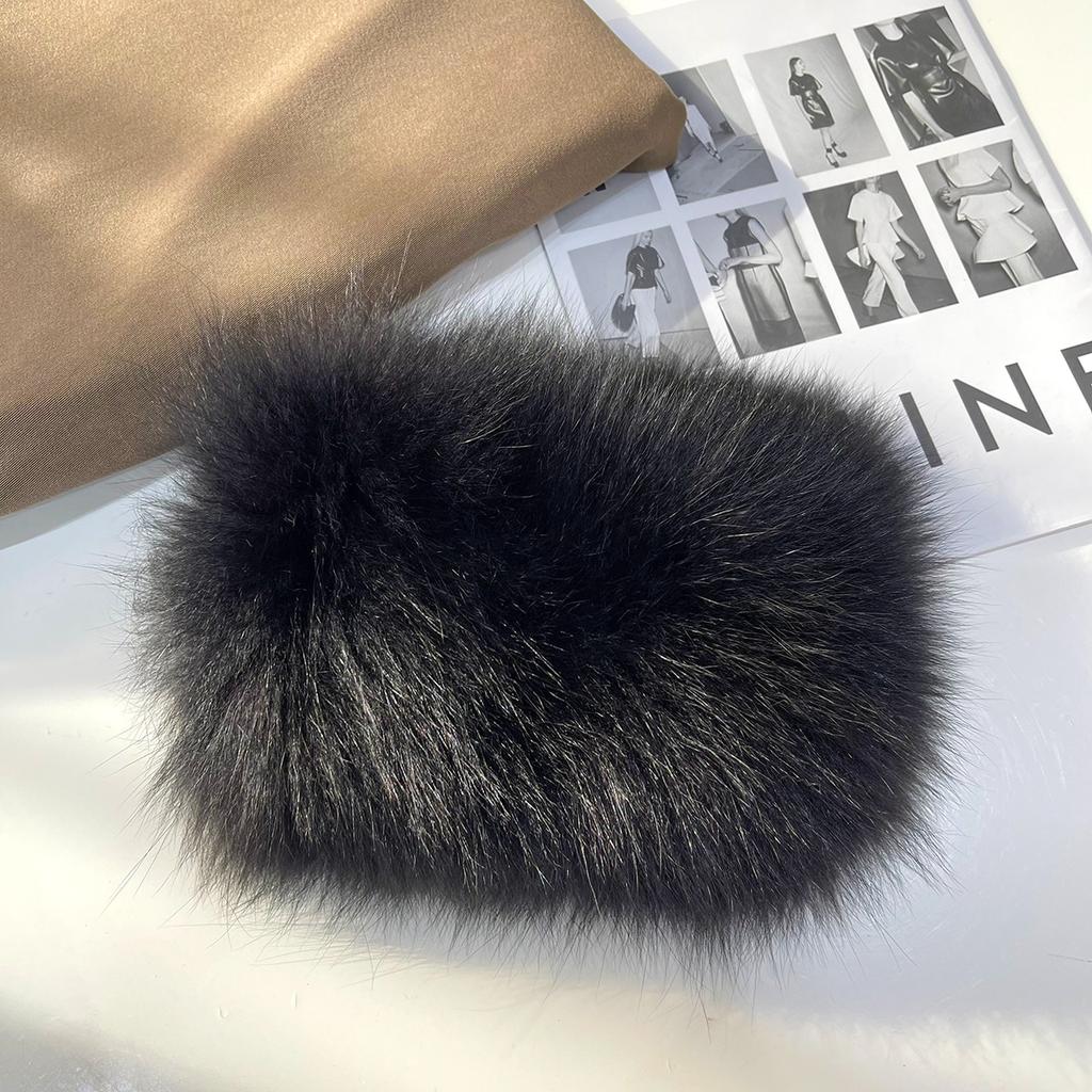 Fashion Lady Real Fox Fur Scarf Girls Warm Soft Knit Good Elastic Real Fox Fur Headband Brand Genuine Fox Fur Ring Scarves