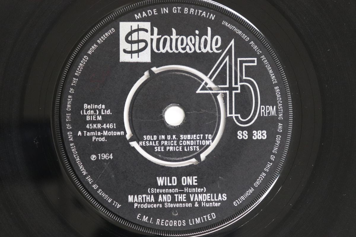 

7inch Record MARTHA & THE VANDELLAS - Wild One / Dancing Slow SS383 STATESIDE 1964 UK Soul/Funk Used