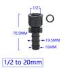 1/2 3/4 Female Male Thread To 1/2 3/4 1 Inch Garden Hose Barb Connector 16mm 20mm 25mm Plastic Hose Fitting 2 Pcs