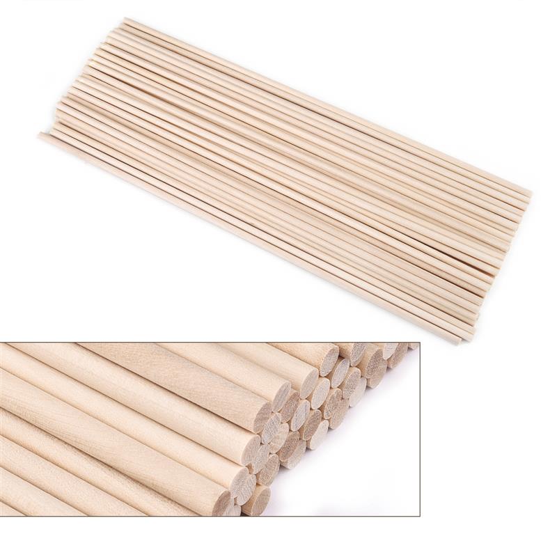 Round Wooden Stick for Crafts Food Ice Lollies and Model Making Cake Dowel DIY Durable Dowel Building Model Woodworking Tool