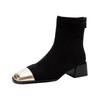 Fashion Chunky Heel Women's Ankle Boots Lightweight Office Booties New Rock Goth Y2k Hot Trend 2025 Autumn Fashion In Female Short Shoes