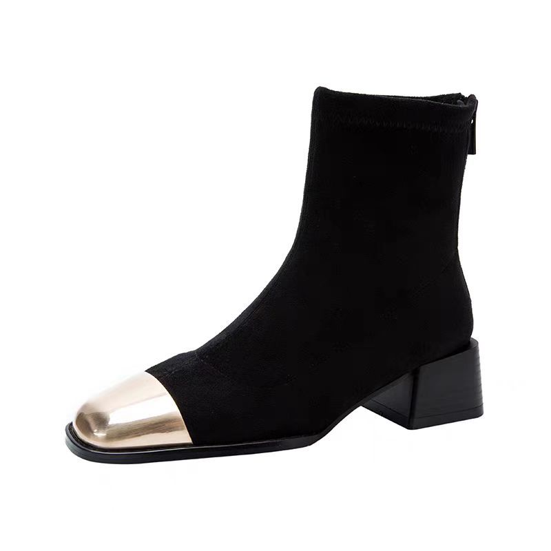 Fashion Chunky Heel Women's Ankle Boots Lightweight Office Booties New Rock Goth Y2k Hot Trend 2025 Autumn Fashion In Female Short Shoes