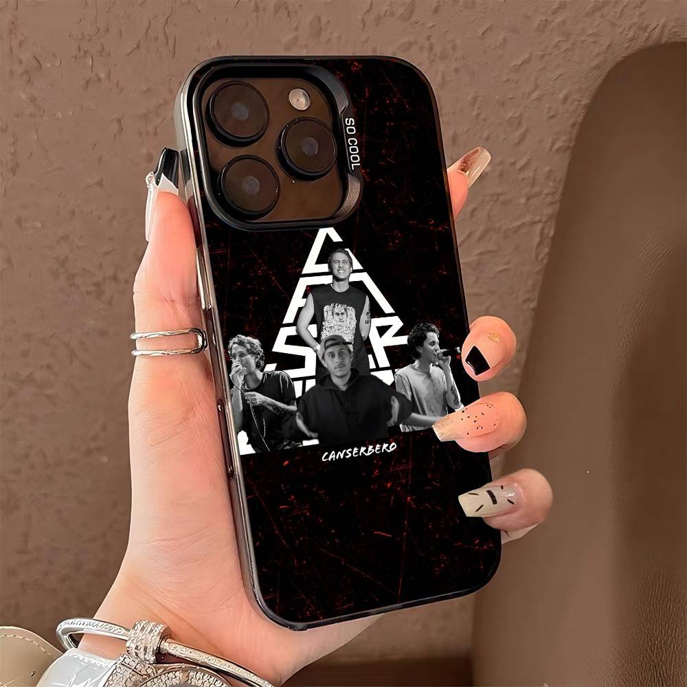 Singer c-Canserbero phone case for iPhone 17 17Air 16 15 14 13 12 11 Pro Max Plus Colorful Silver