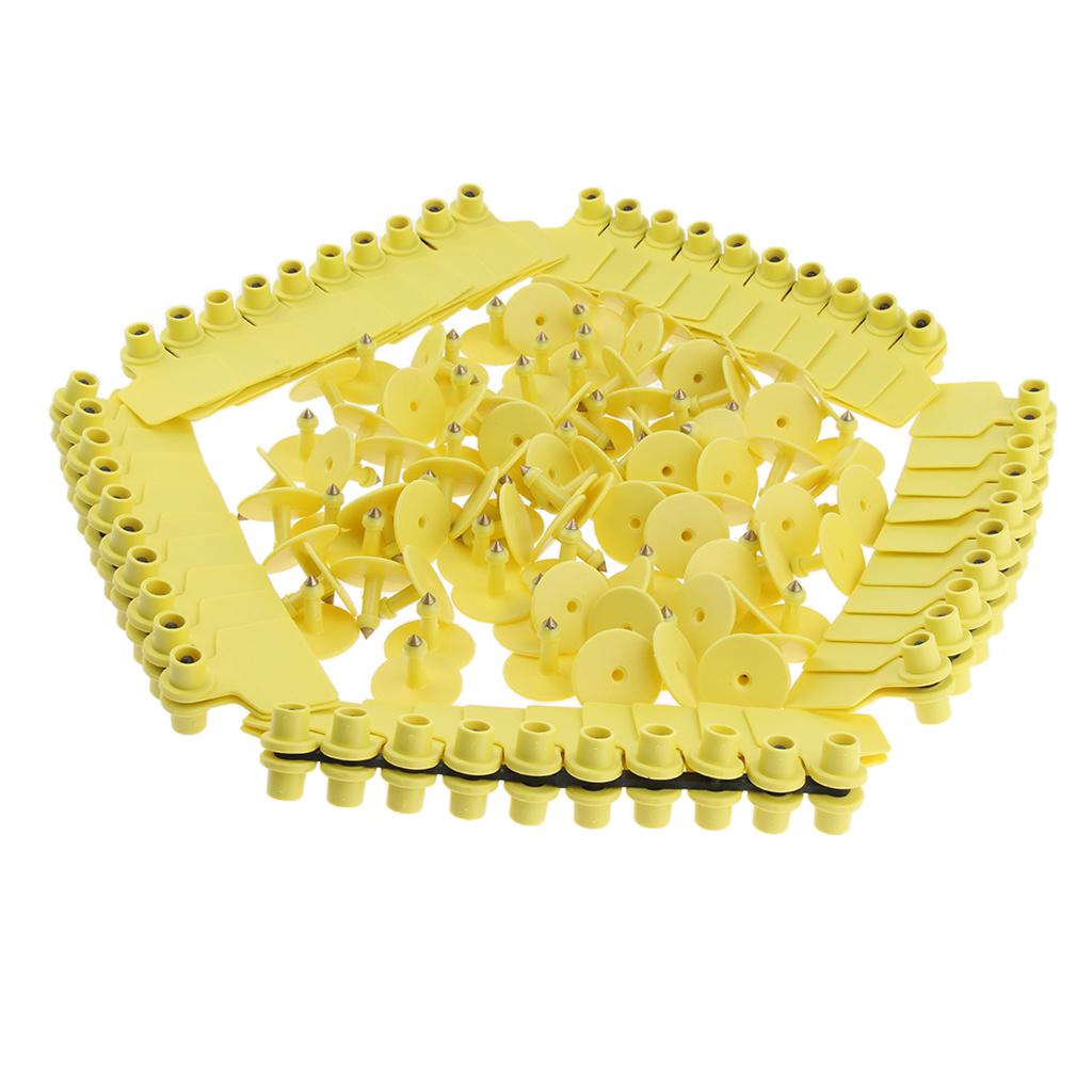 001-100 100pcs Sheep Pig Cow Ear Tag Numbers blank EarTag Animal Tag