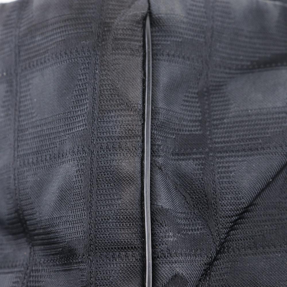 CHANEL Tote MM Tote Bag A15991 New travel line black Nylon canvas Women Used