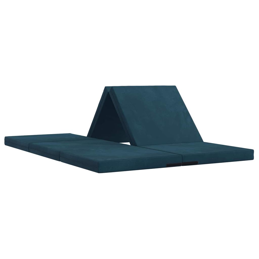 Folding Sofa Bed 140 x 67 x 45 cm Blue