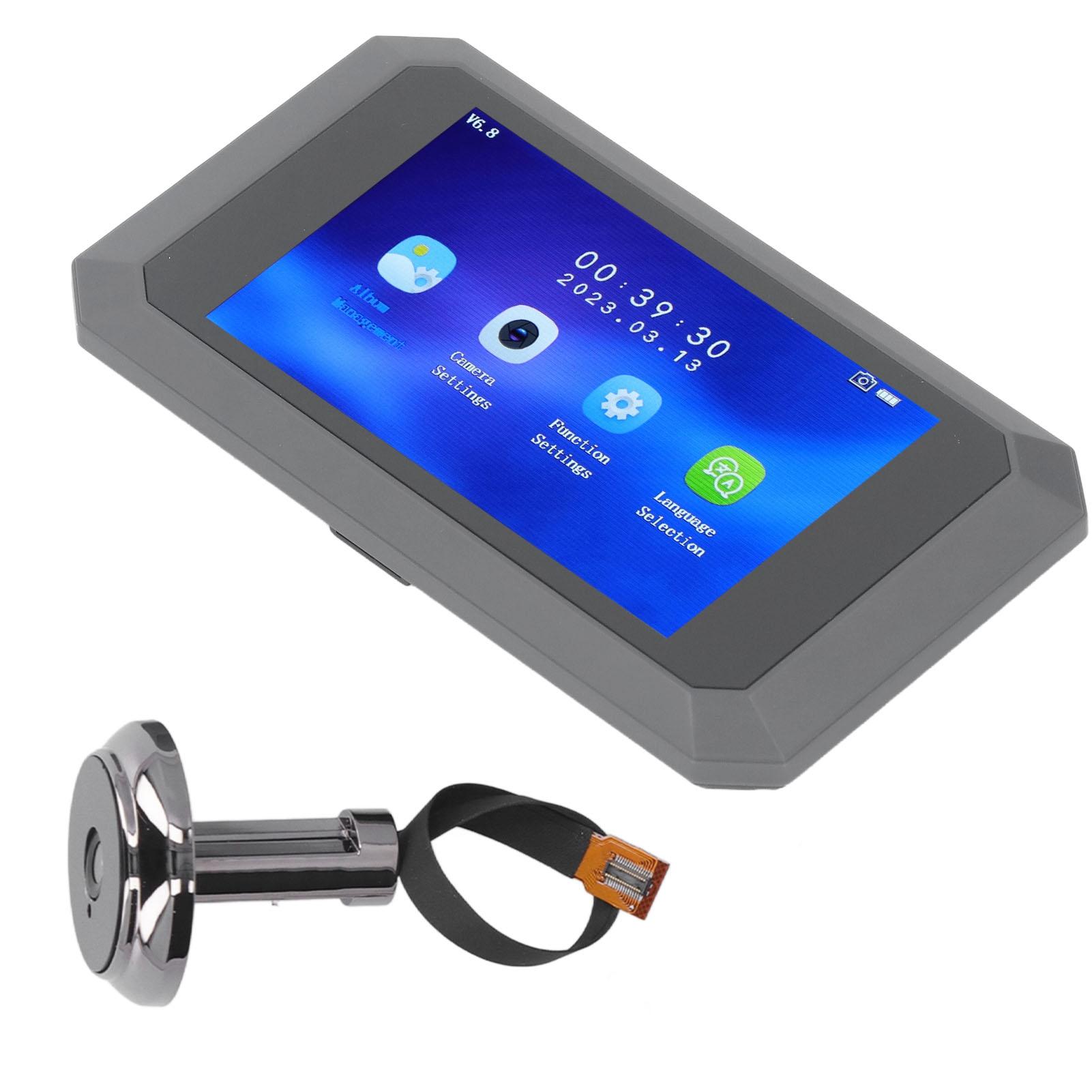 

Видеодомофон 1080P с цветным дисплеем 3,97 дюйма, камерой в глазке, аккумулятором 1400 мАч