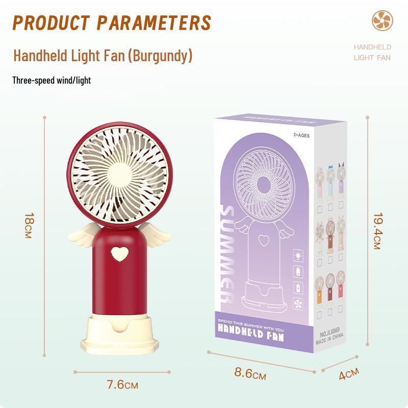 Cartoon Night Light & USB Rechargeable Mini Fan