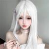 White Finger Synthetic Long Straight Hair Wig Daily Lolita Long Hair Wig Anime Universal COS Wig