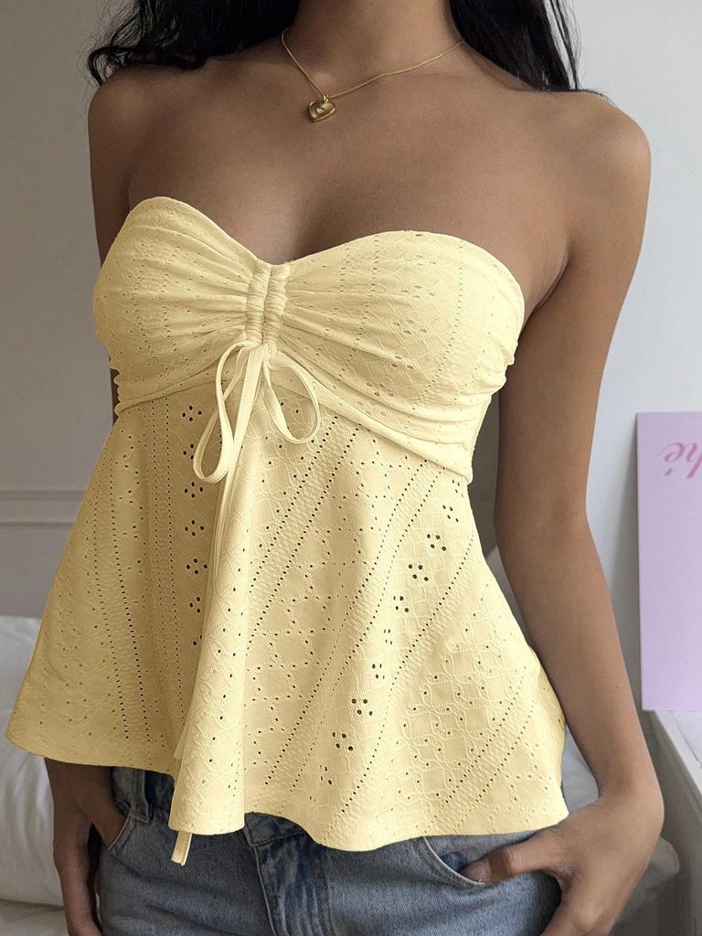 Summer New Women's Clothing High-end Sweet and Spicy Style Tube Top, Slim-fitting Sleeveless Top