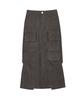Love Is True Am Cargo Long Skirt(Brown)