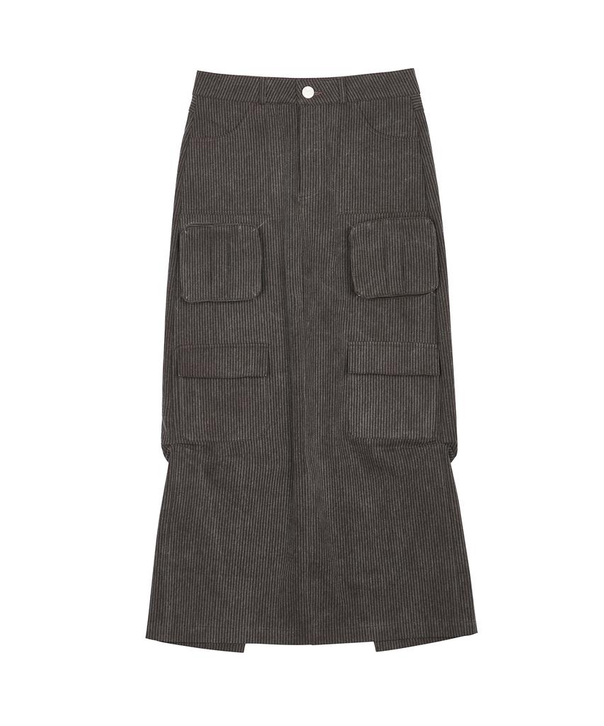 Love Is True Am Cargo Long Skirt(Brown)