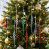 12 Pcs Multi-color Acrylic Icicle Ornament Set for Christmas Tree Decorations