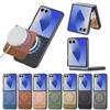 Comfortable Leather Folding Magnetic Case for Samsung Galaxy Z Flip7 5G Flip 7 6 Flip6 Flip4 Flip 5 4 3 Flip3 Accessories