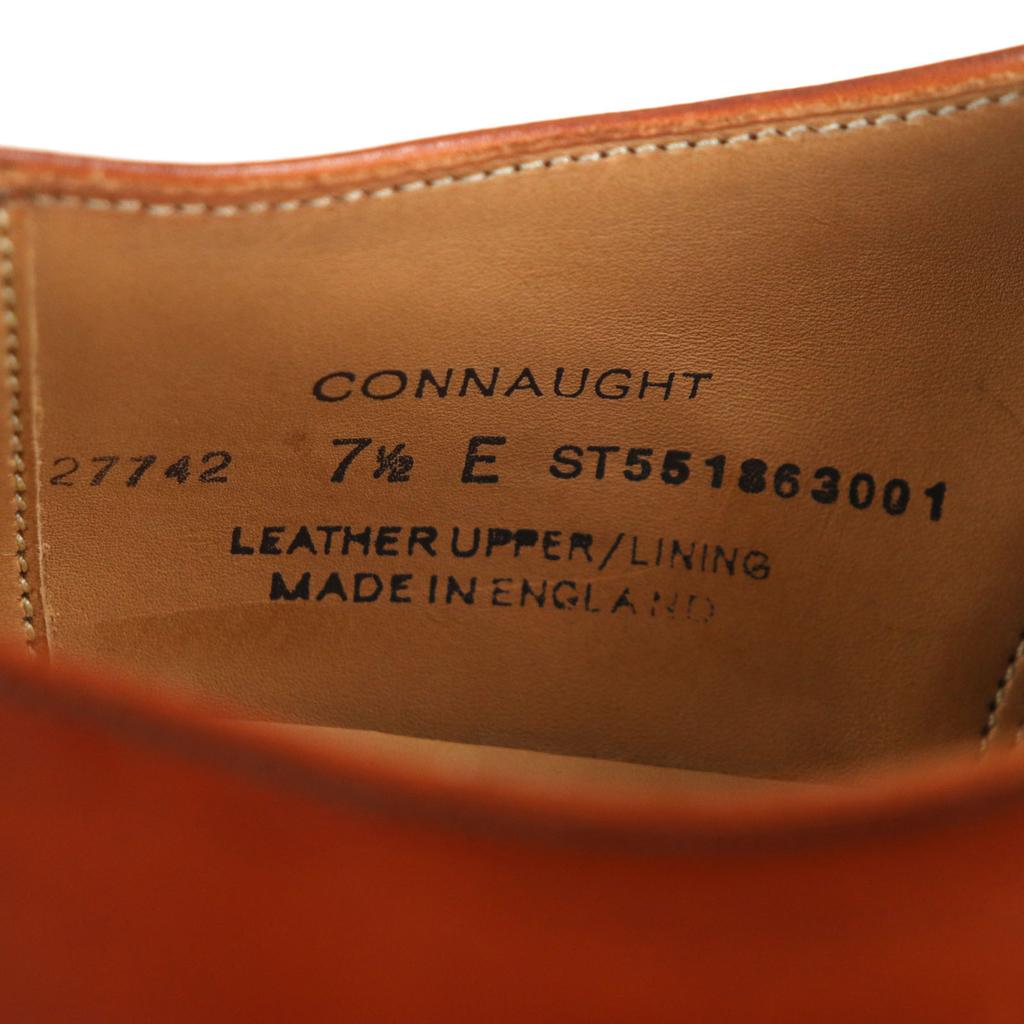 Pristine CROCKETT&JONES Leather shoes CONNAUGHT 236 Last Brown leather mens 7.5 Used