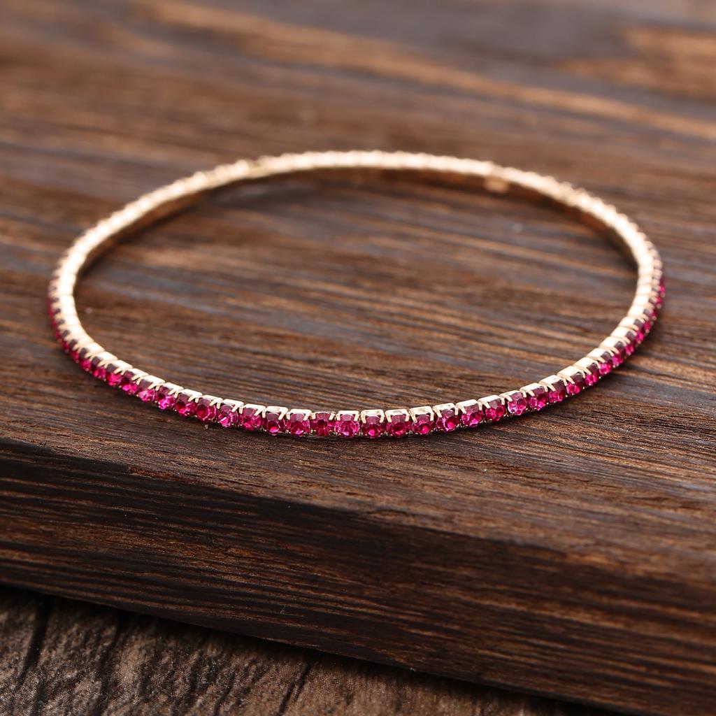 Color temperament high-grade colored diamond bracelet handmade fashion versatile multi-layer direct sales