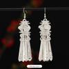Miao Yin earrings retro exotic niche design long fringed earrings medium earrings women