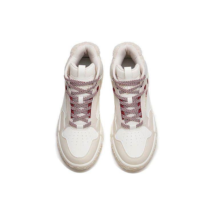 Anta Flame Christmas Colorway Non-Slip Mid-Top Sneakers Men Sneakers White Gray 112238090R-4