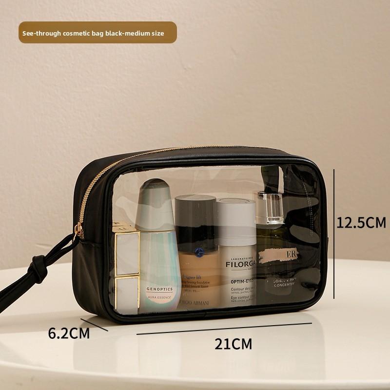 Large Capacity Travel Cosmetic Bag With Multiple Pockets For Makeup And Personal Items