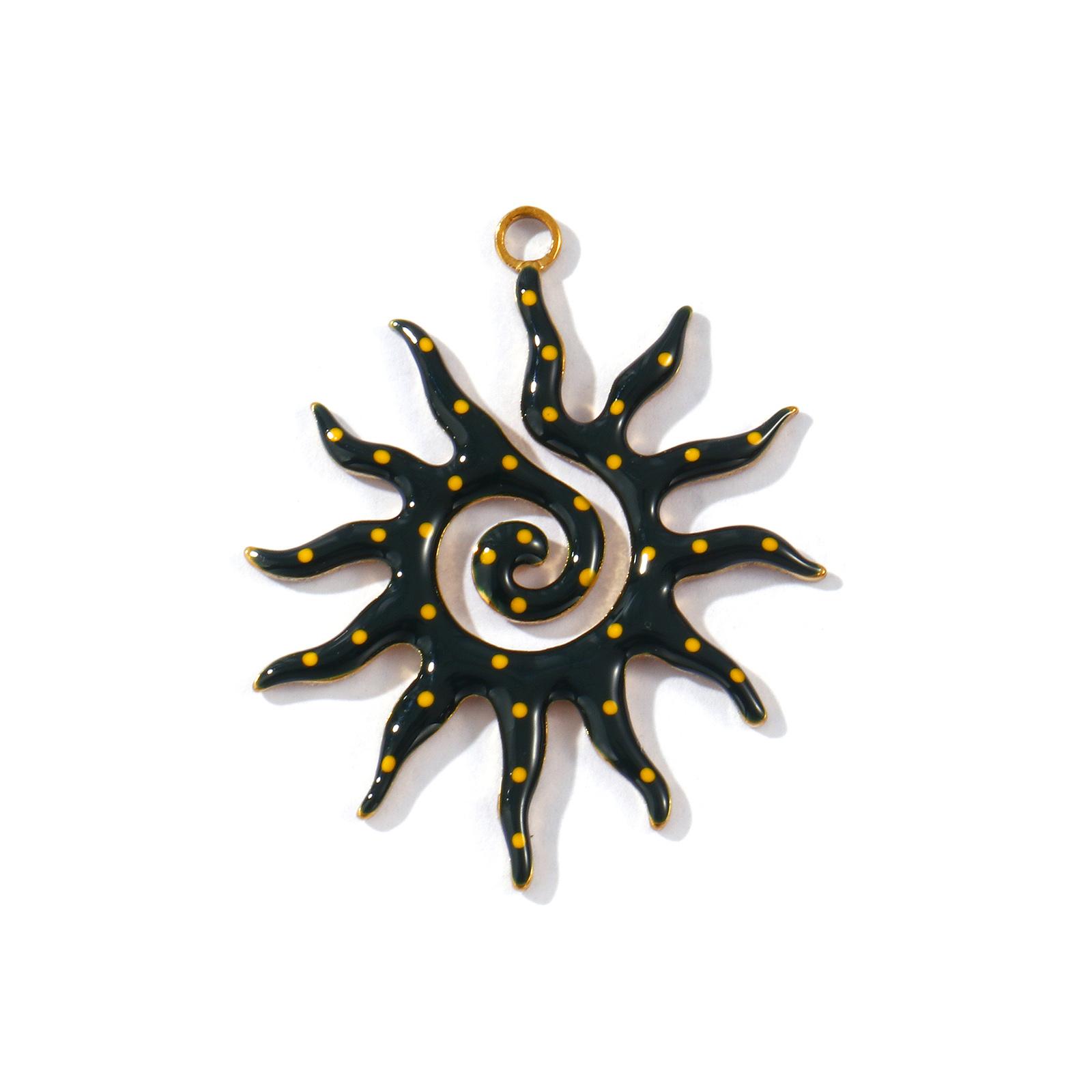 

2 PCs Waterproof 304 Stainless Steel Galaxy Charms 18K Gold Plated Sun Pendants For DIY Necklace Earrings Jewelry Making Finding