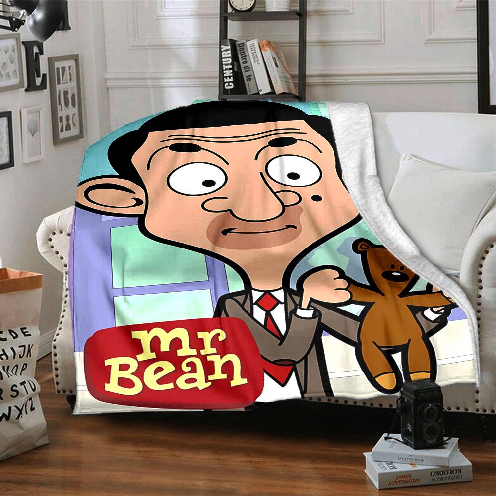 1pc Mr Bean1 Blanket, Gift, for Men and Women, Soft Blanket, Good for Sofa Bed Couch Travel, Lightweight Flannel Blanket
