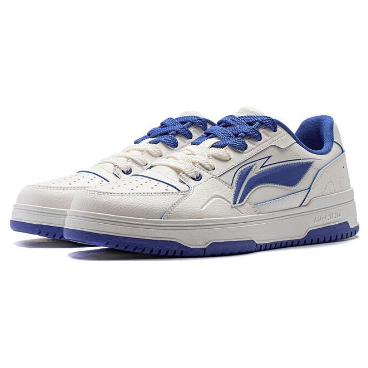 New LiNing Tianji 2.0 Anti Slip And Wear Resistant Lightweight Low Top Skateboard Shoes Men's Blue White AGCT345-3