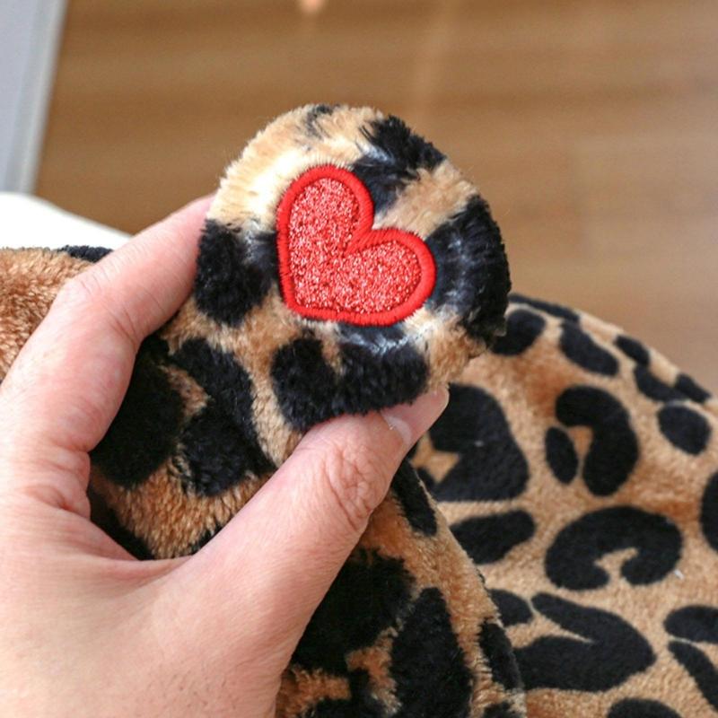 Pullover Dog Coat Dog Hoodies Dog Coat With Hood Dog Clothes Leopard Dog Hoodie