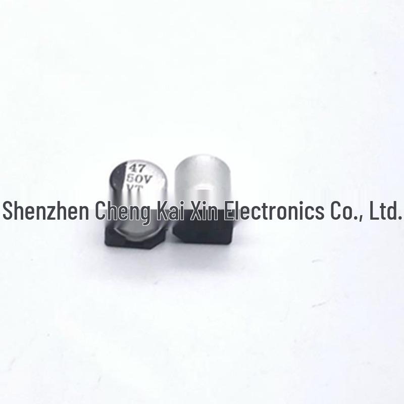 VT Series 50V 47UF SMD Aluminum Electrolytic Capacitors, Size 6.3x7.7.