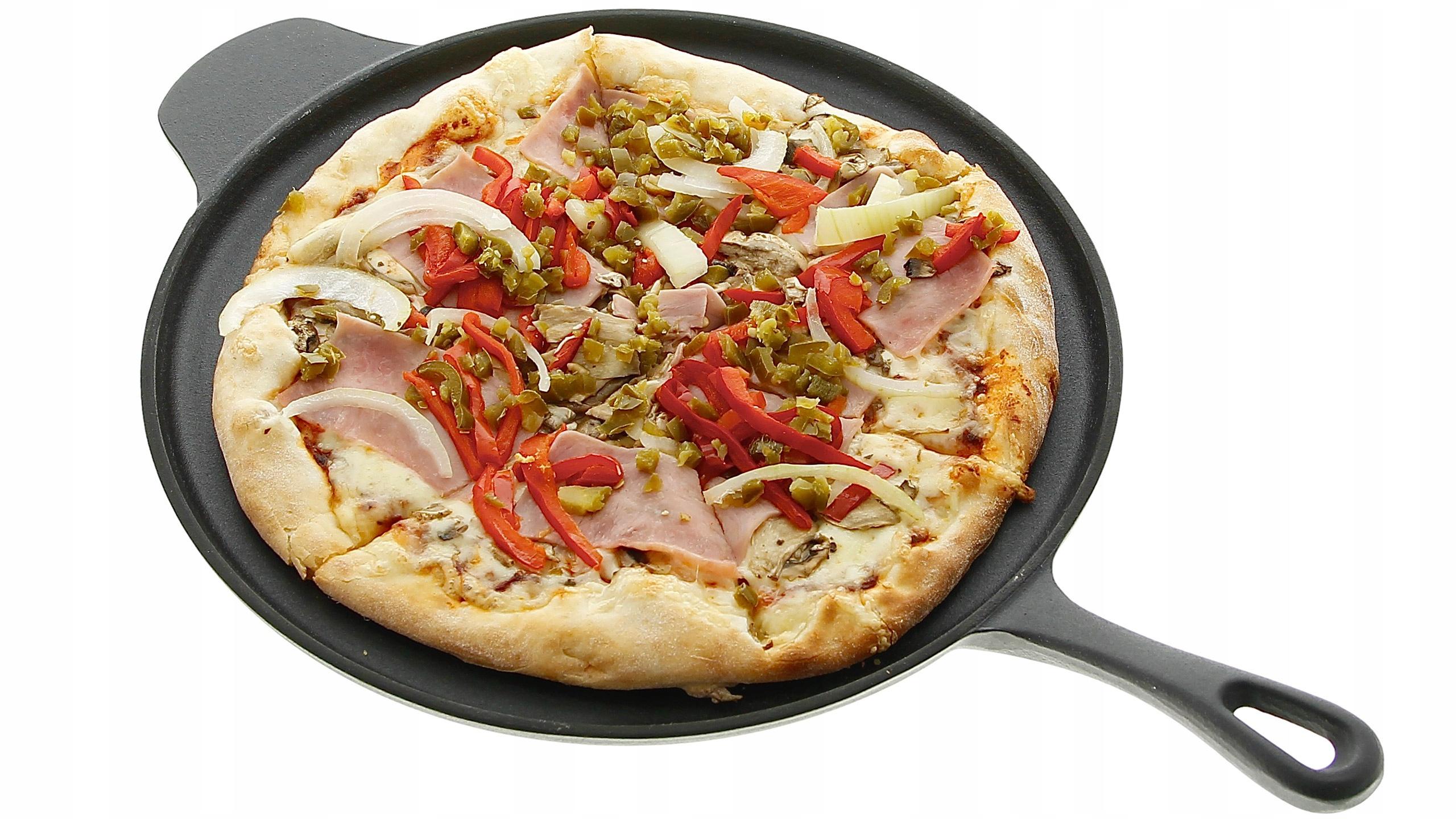 Gusseiserne Bratpfanne 30 cm zum Braten von Pfannkuchen, Pizzen, Eiern, Omeletts, Guss