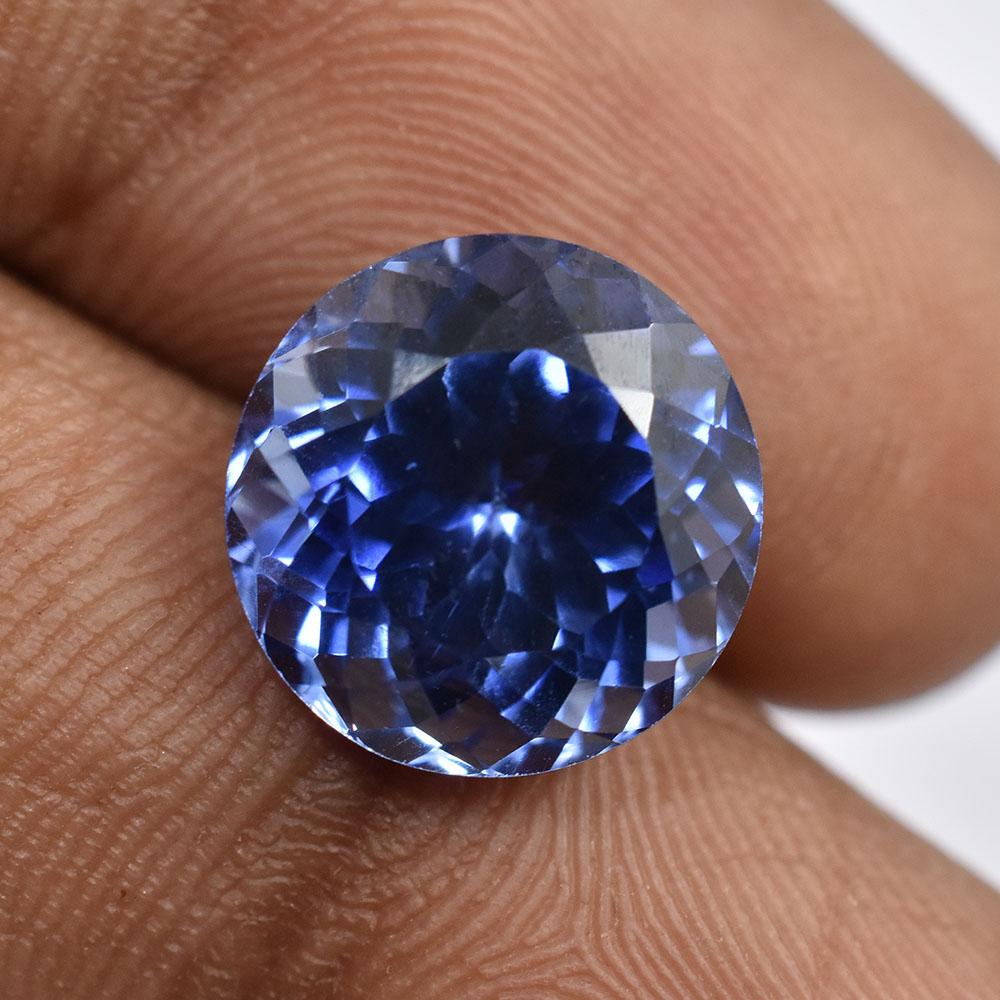 Blue Sapphire Natural 6.95 Ct Round Cut Loose Gemstone