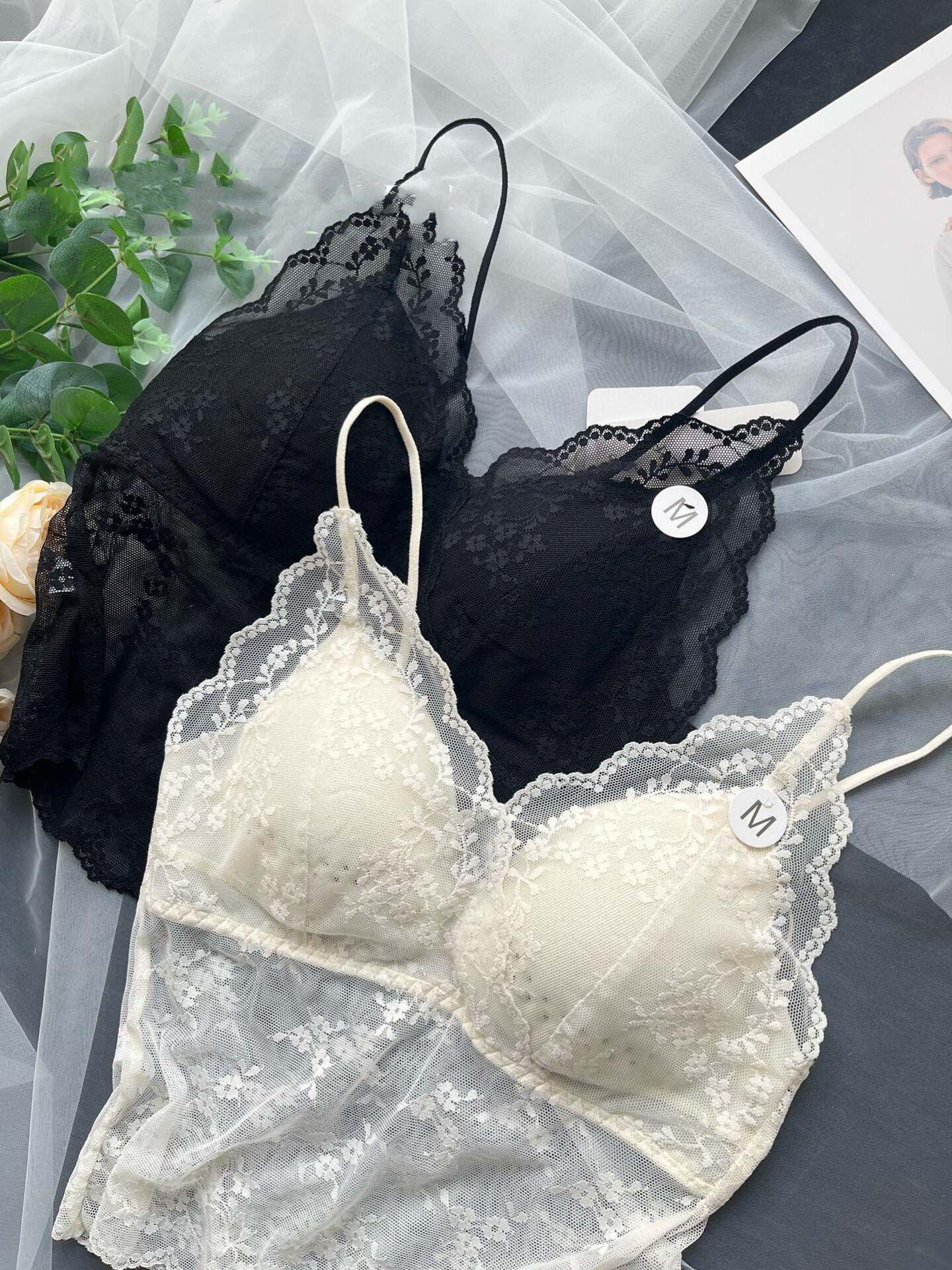 

«Сексуальная дышащая кружевная майка из быстросохнущей, приятной для кожи ткани» L (55-70 kg) чёрный