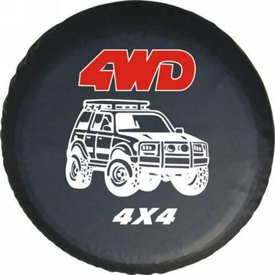 

Spare Tire Cover for Toyota, Jeep, Mitsubishi, Land Rover, Nissan, Hyundai Off-road Vehicles - Model CY-63. 13 inches чёрный