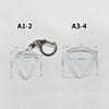 Clear Storage Box for Guitar Picks; Heart Model Collection Case with Keyring Attachment