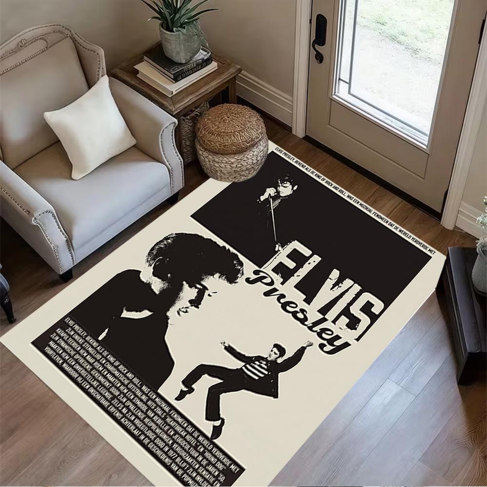 Elvis Presley: Rock Roll Floor Mat Suitable for Decorate room Entryway Dining Room Outdoor Anti-slip Rug Office home decor Perfect Gift for Women/Men