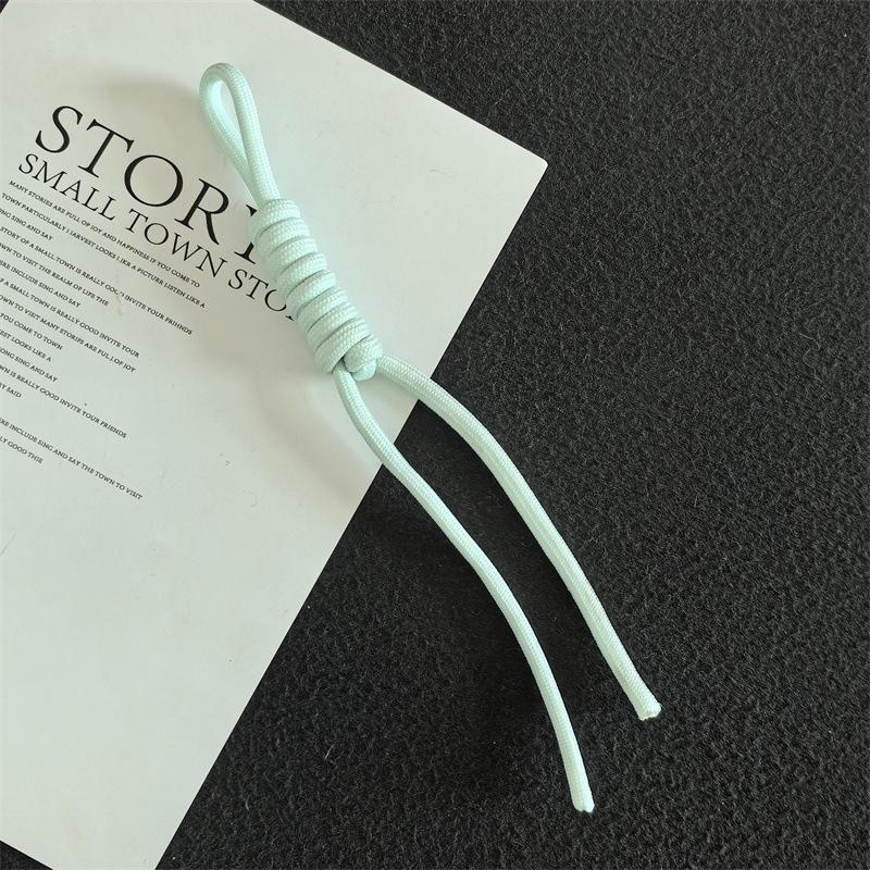 Colorful Trendy Miu Style Polyester/Nylon Braided Rope Pendant with Knotting for Bags